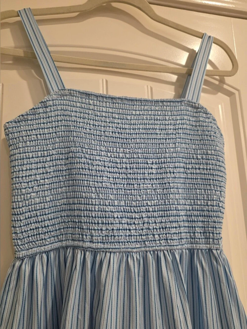 Commense Blue Perfect Beach Smocked Maxi Dress NWT Large - Picture 3 of 8